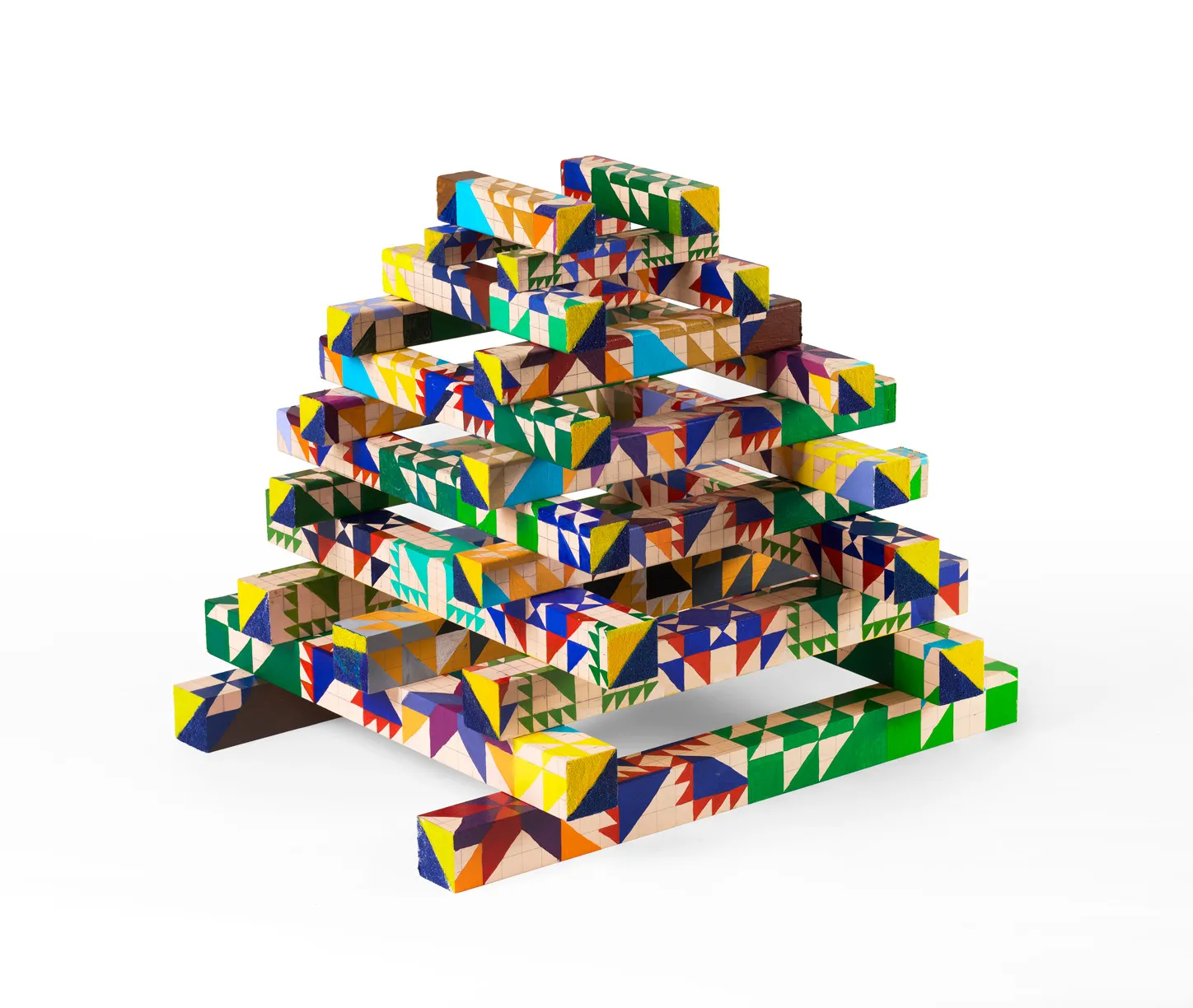 Carly Glovinski, Fire Quilt Stack No.1, 2018