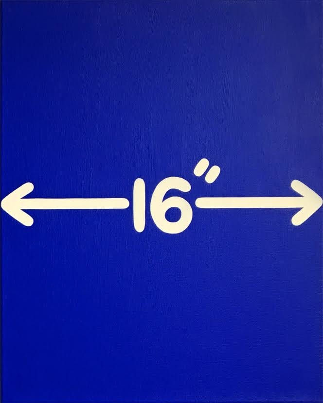 Twenty by Sixteen 2017, Eric Doeringer, 16" (After Mel Bochner), 2017