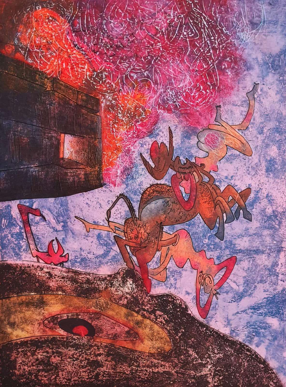 Roberto Matta, HOM'MERE (CHAOSMOS), PLANCHA 3, 1974