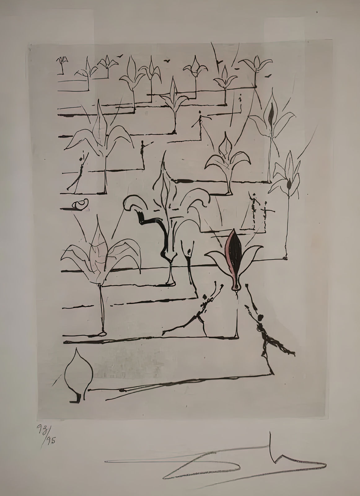 Salvador Dalí, POEMES MAO TSE TOUNG, Plancha 8, 1967