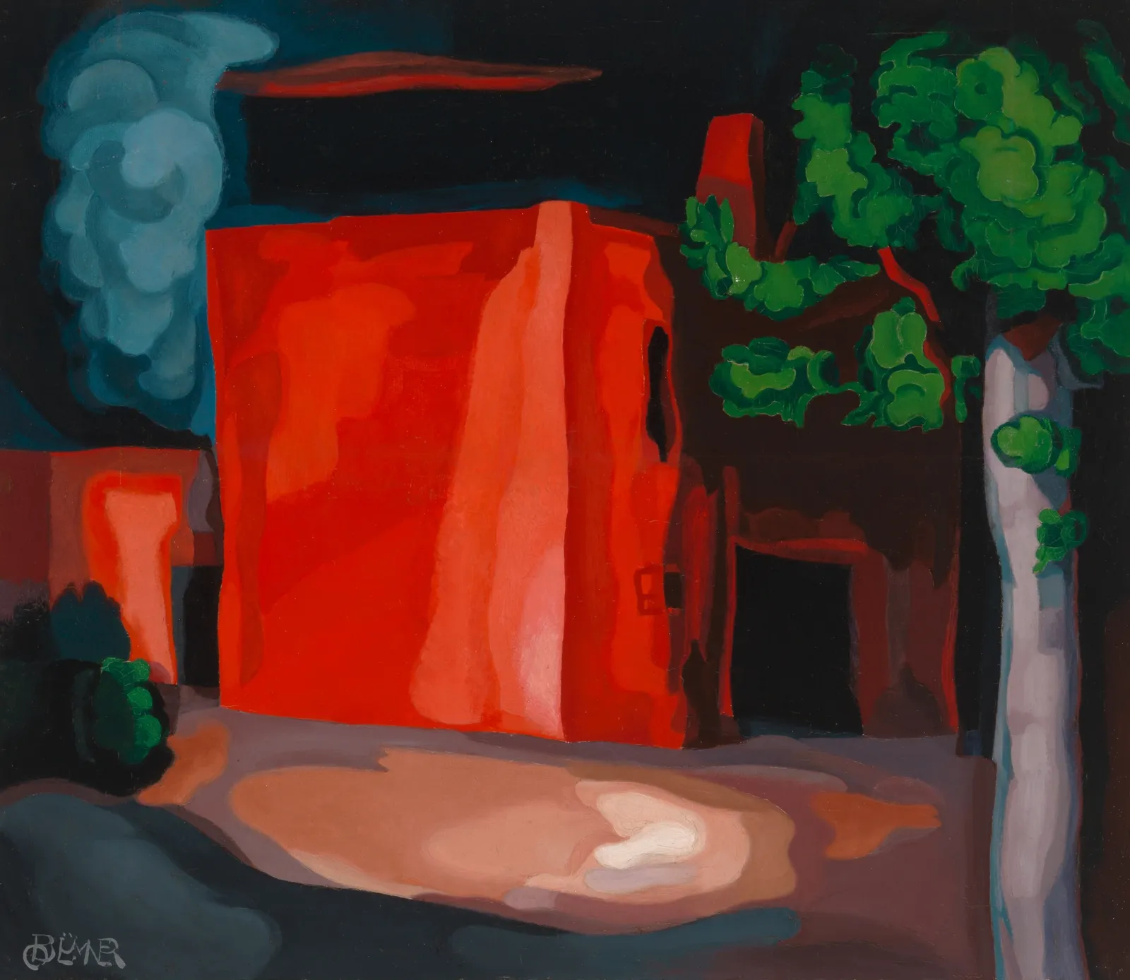 Oscar Bluemner, Red House, New Jersey, 1929