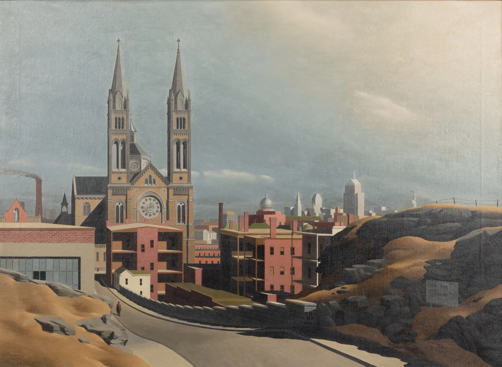 Thomas Fransioli, The Church, The City and The Rock, 1949