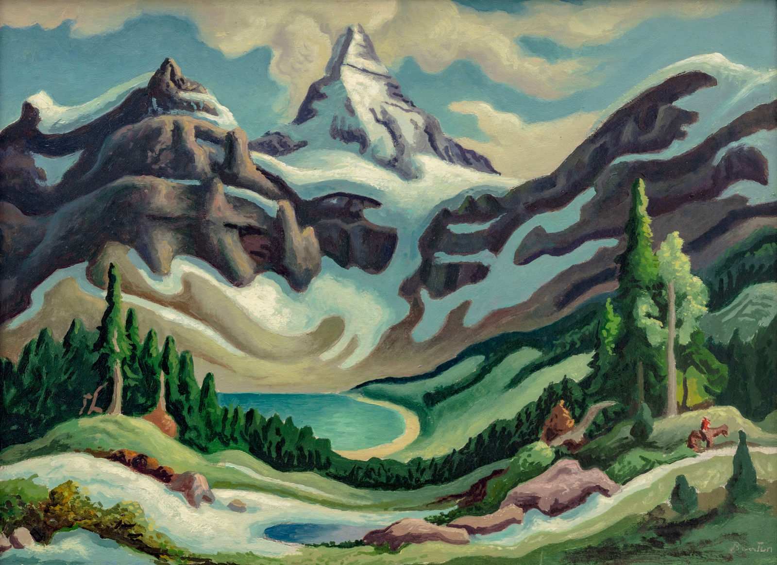 Thomas Hart Benton, Trail Riders, c. 1964-65