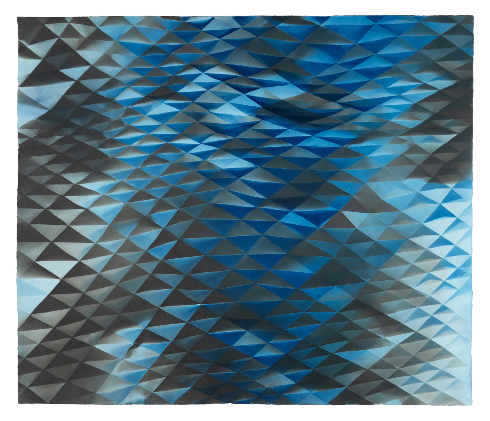 Fritz Horstman, Folded Cyanotype/Platinum-Palladium 7, 2025