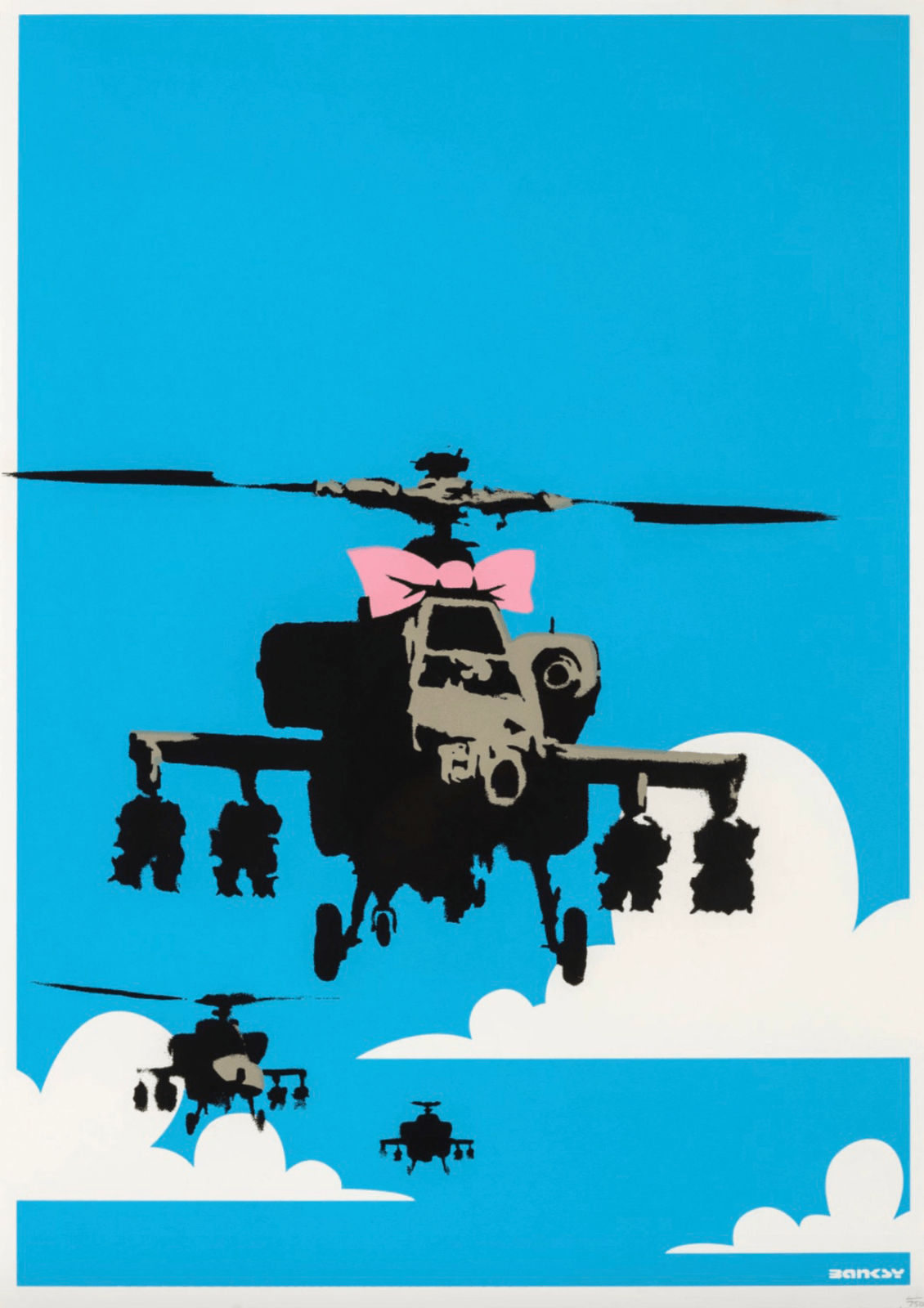 Banksy, Happy Choppers (Unsigned), 2003