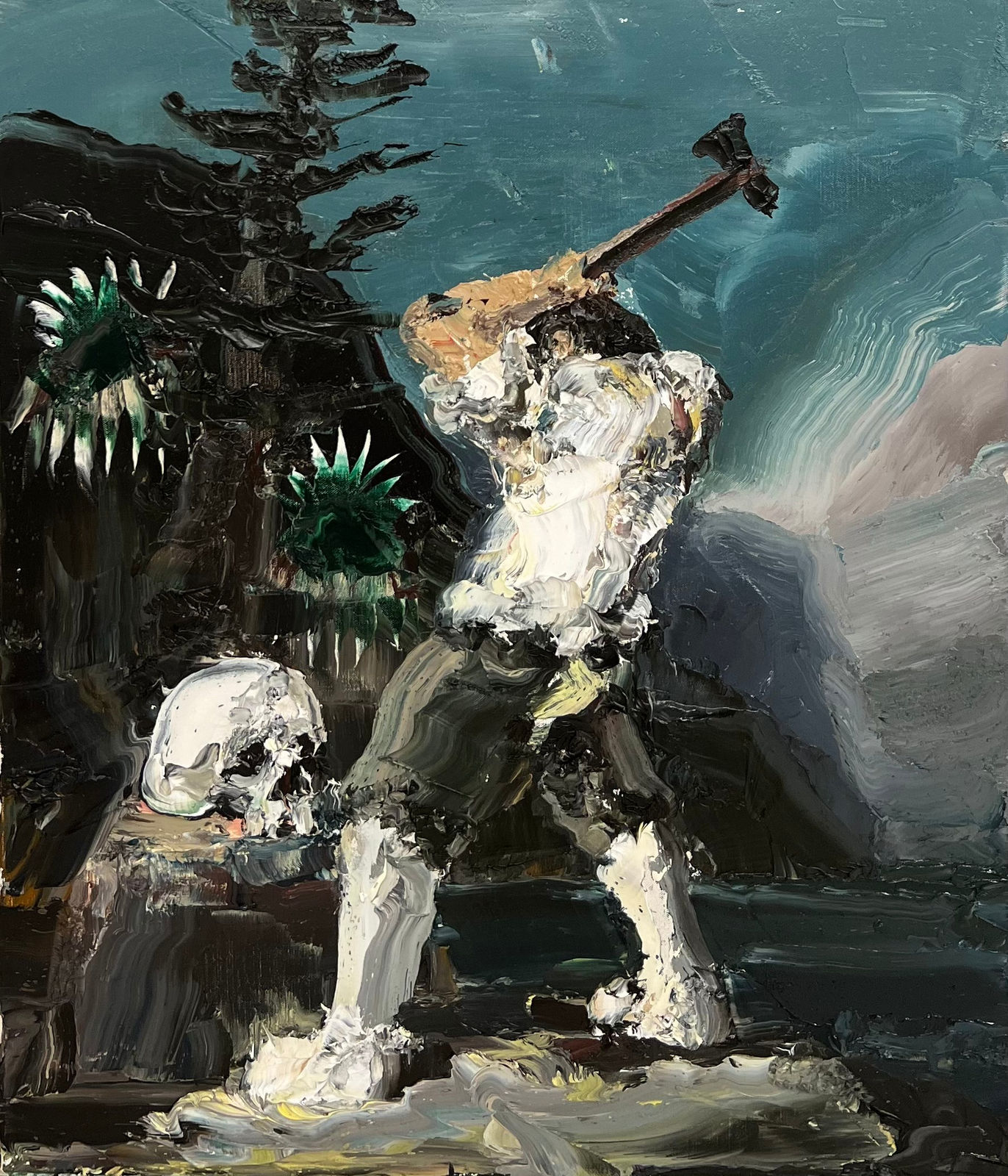 Paul Ryan, The Skull cracker, after Goya , 2022