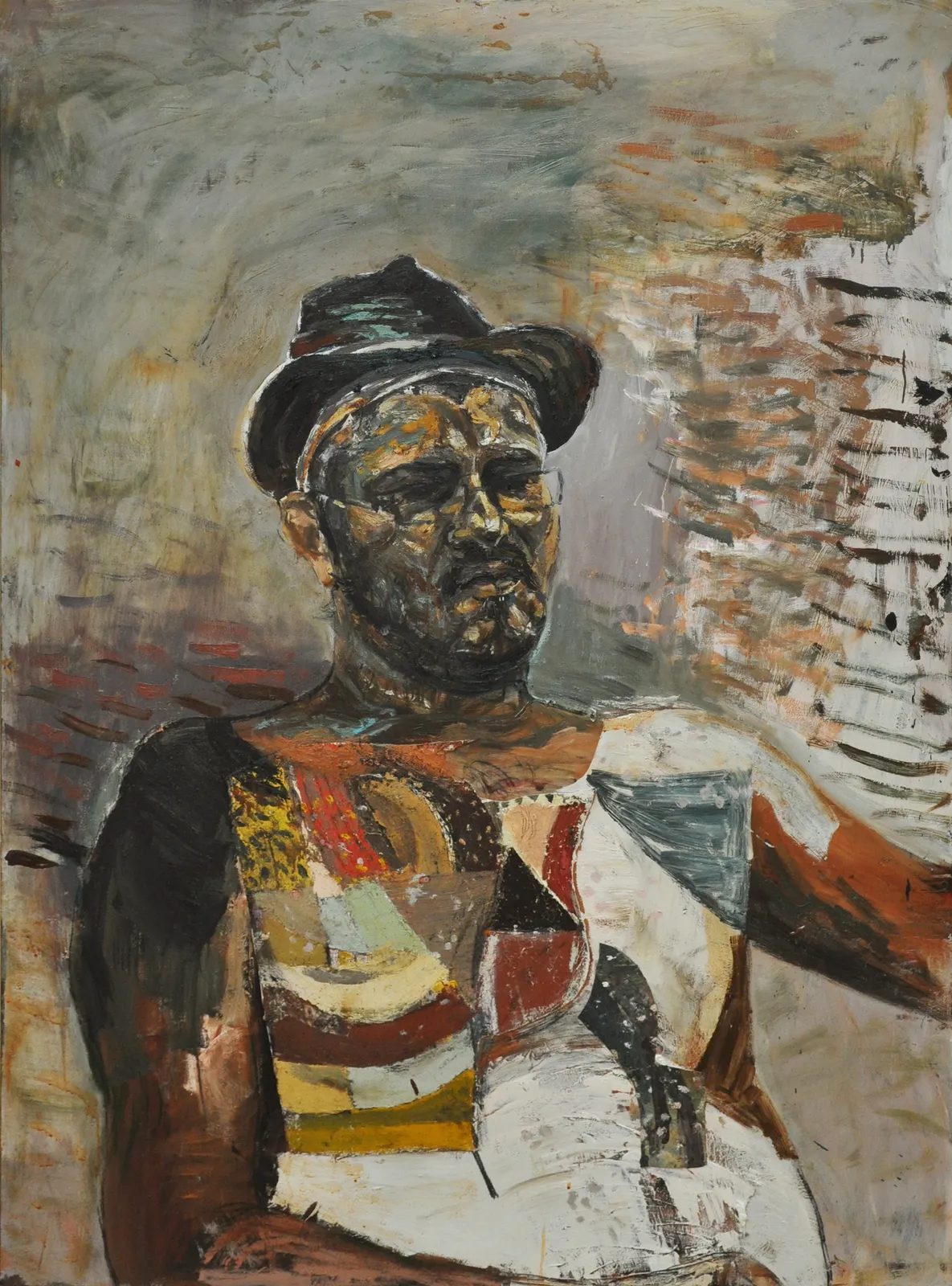James Drinkwater, Nigel Milsom seated in Armour , 2015
