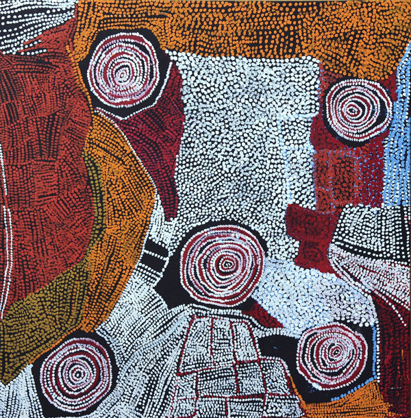 Bill Whiskey Tjapaltjarri, Rockholes near the Olgas (AEBWT10-08467-08471PAG