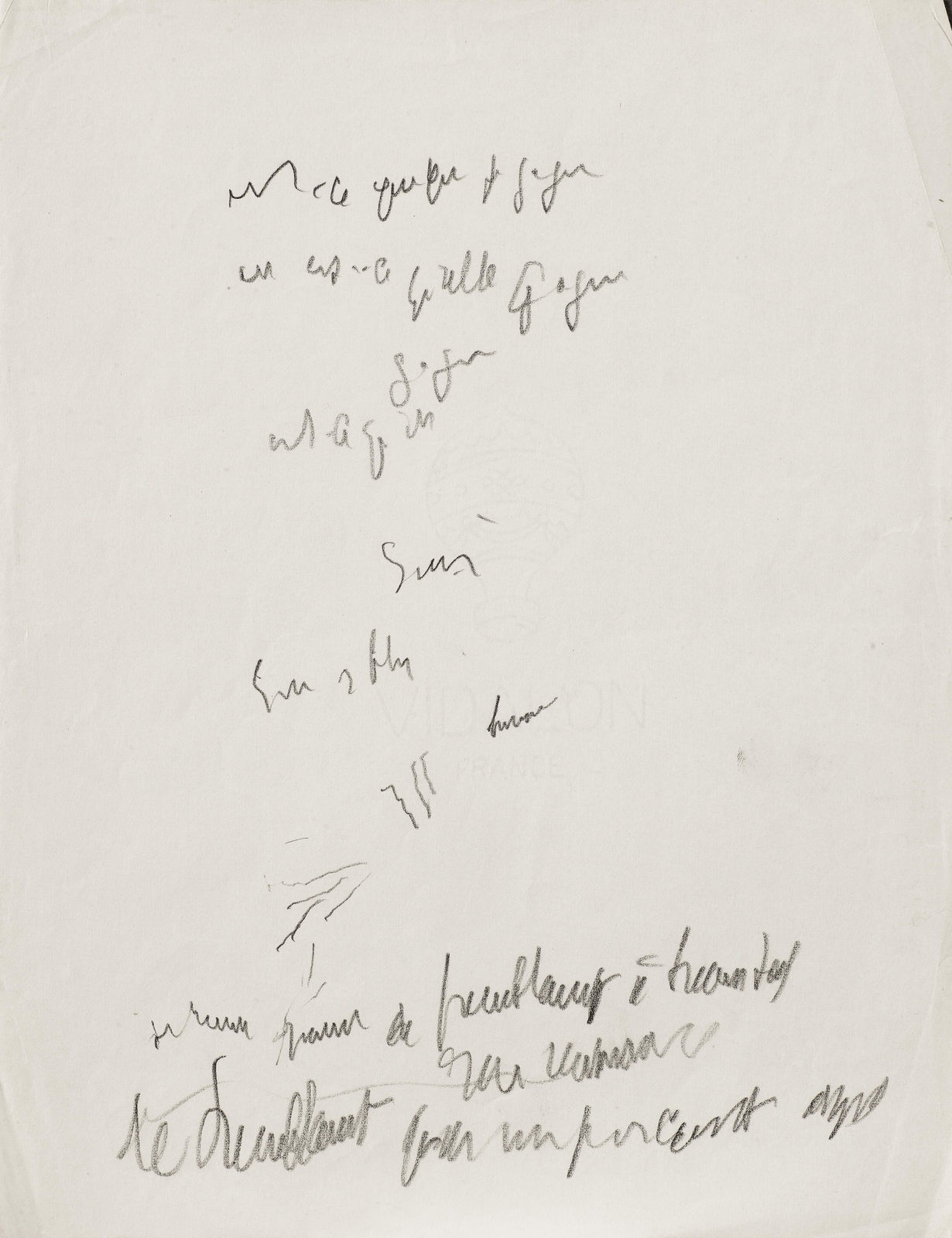 Henri Michaux, Ecriture mescalinienne pour misérable miracle [1955]., ca. 1955