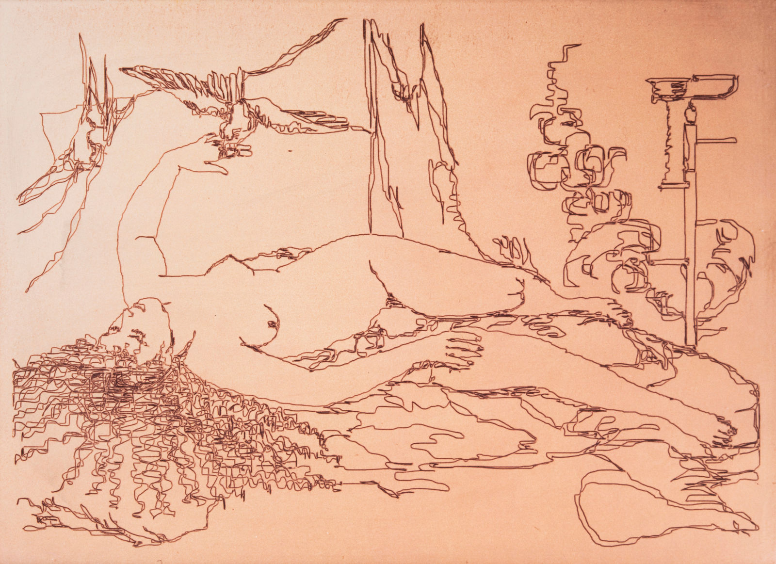 Stéphane Lallemand, Femme au perroquet, 1992