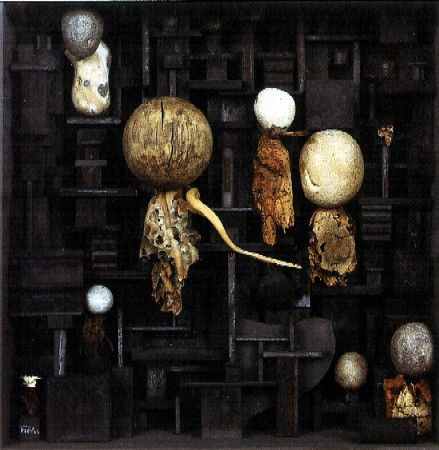 Yolande Fièvre Miserere du rêve boîte relief 36 x 35 x 11 cm