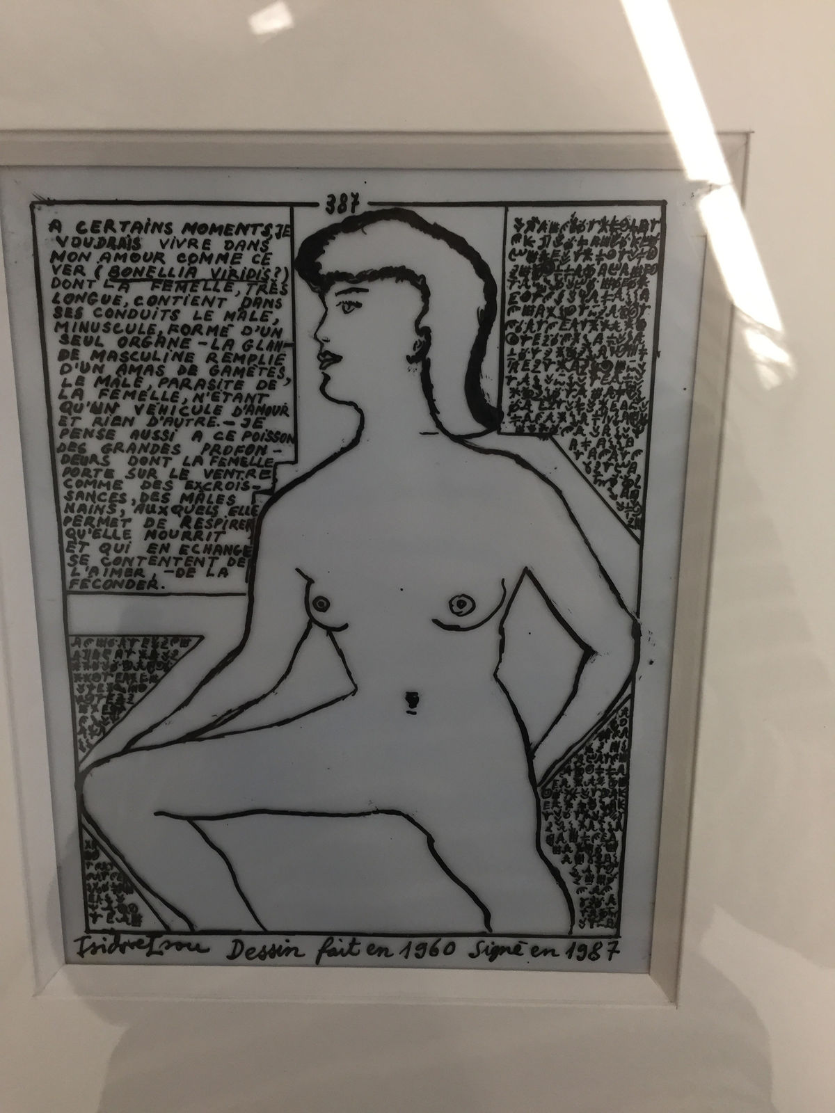 Isidore Isou Initiation à la haute volupté 387 encre de chine sur papier calque 13,4 x 17,1 cm