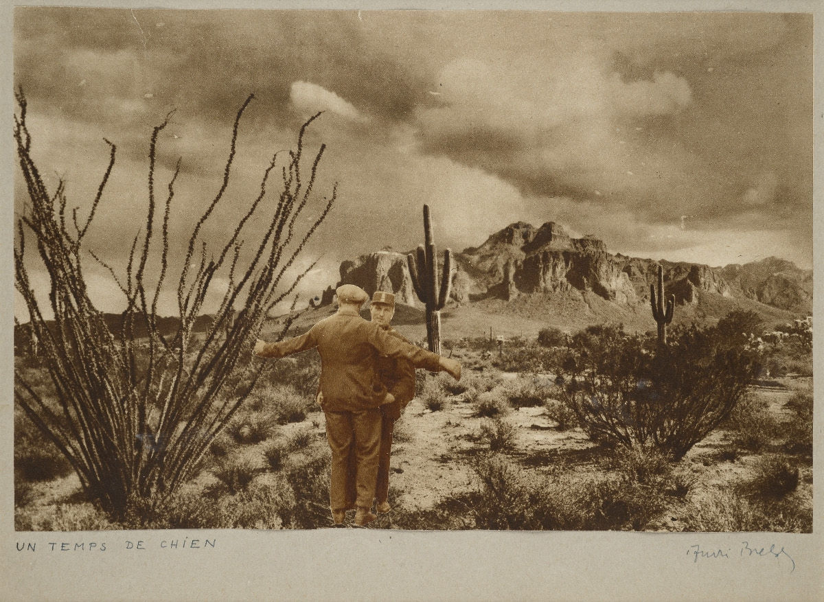 André Breton Un temps de chien collage 17 x 25 cm