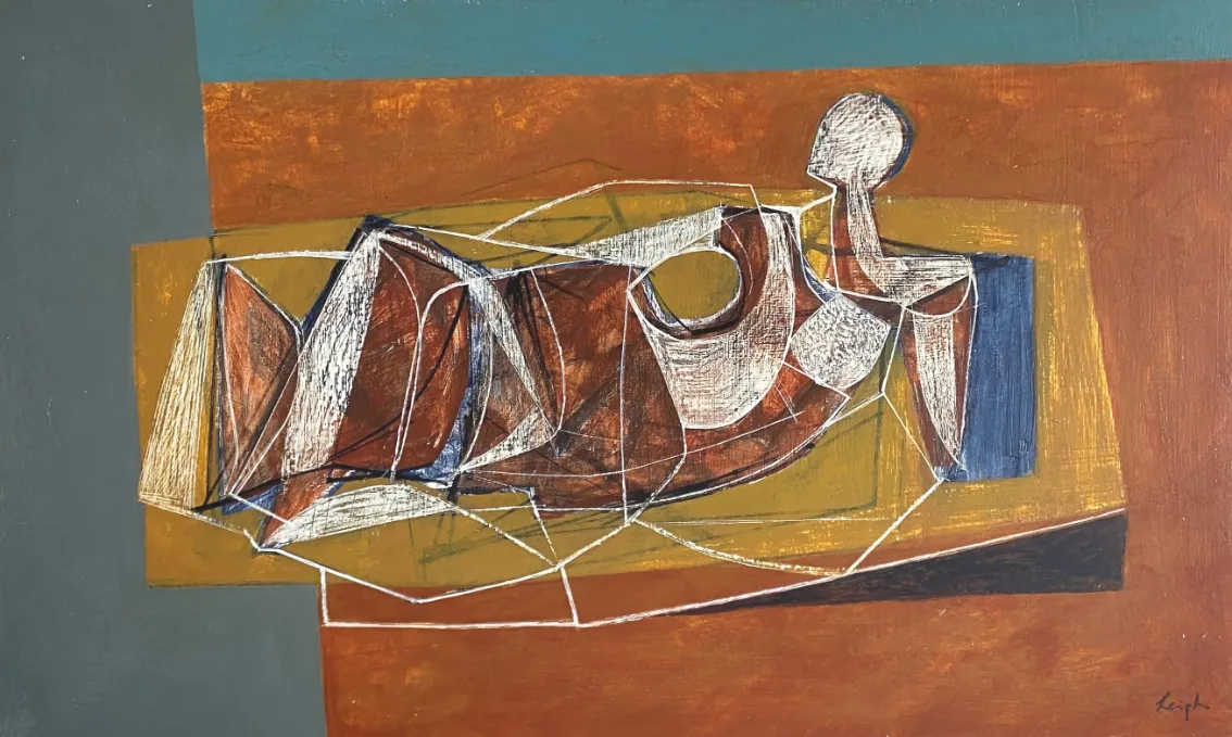 Leigh Davis, Bather by the Wall, Composition No.4, 2025