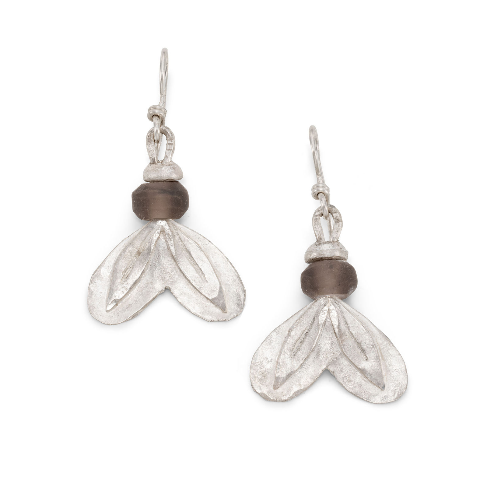 Guy Royle, Earrings Silver and Smoky Quartz