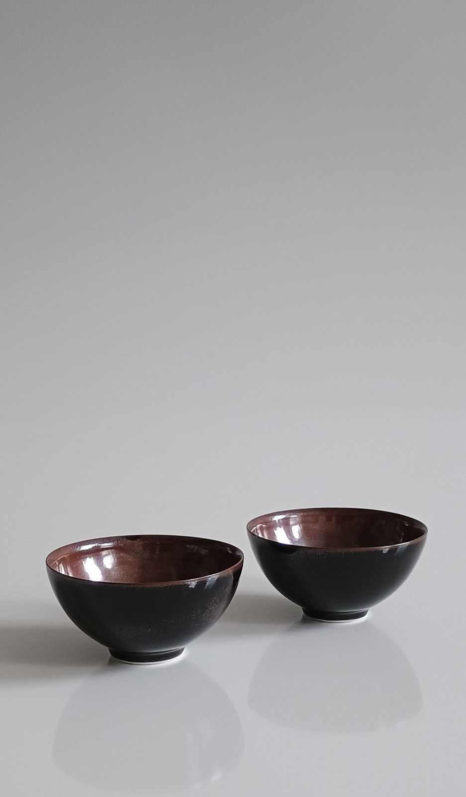 Chris Keenan, Tenmoku Bowl with Red Interior (144), 2025