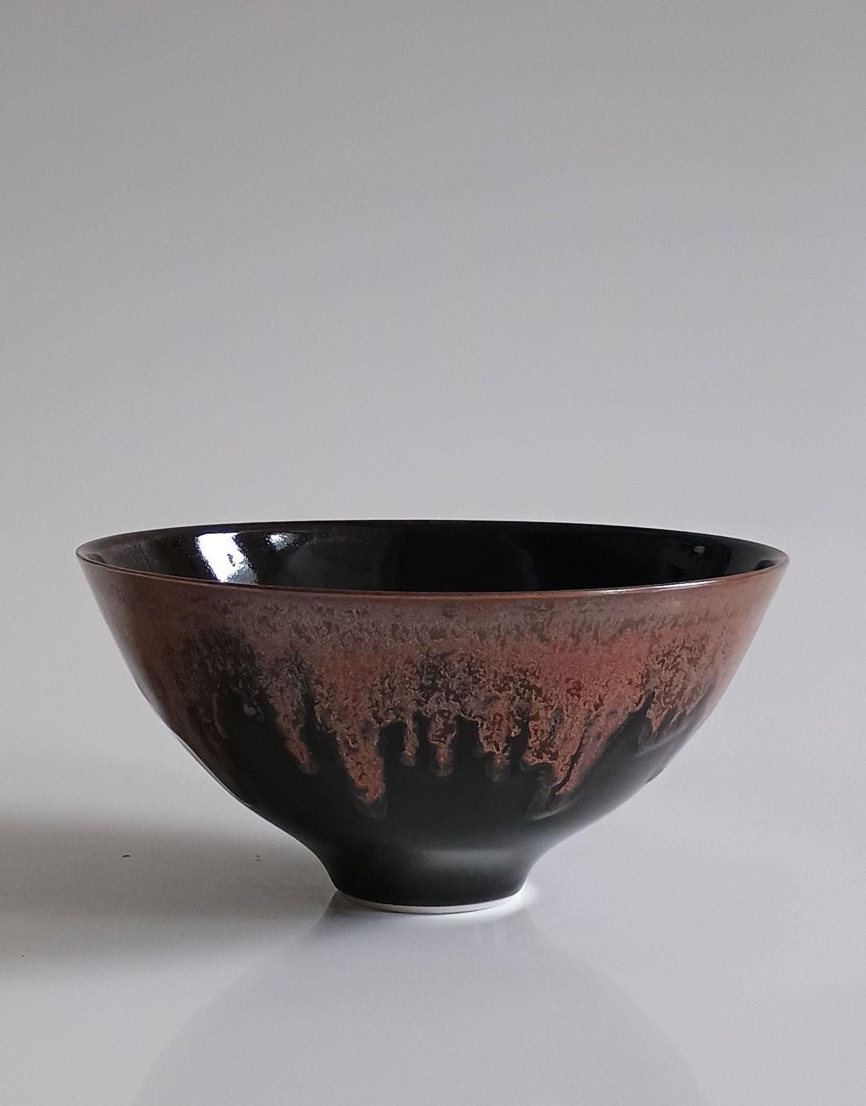 Chris Keenan, Tenmoku Bowl with 'Lavacious' Red Exterior, 2025