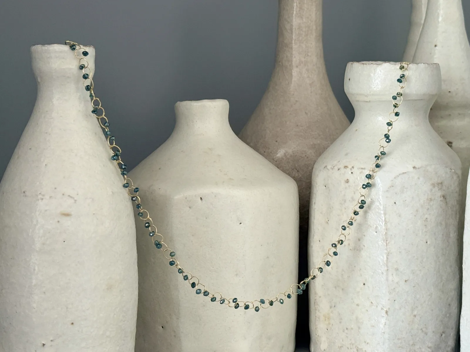 Nina Bukvic, (NB146) Diamond Link Necklace