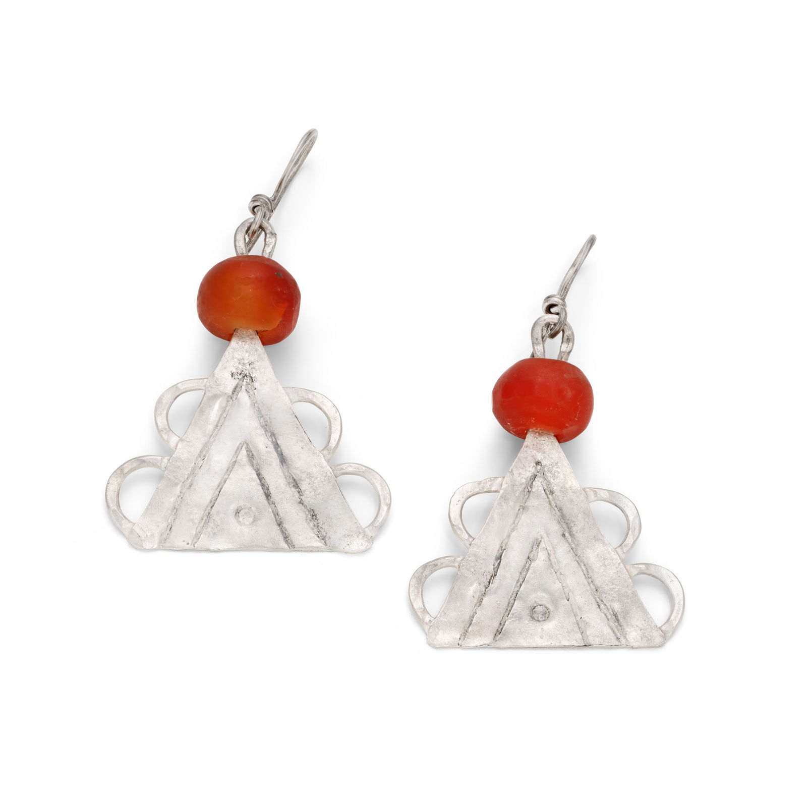 Guy Royle, Earrings Carnelian, 2024