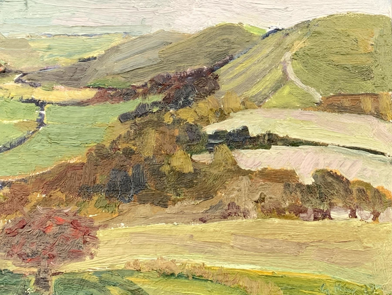 Georgina Rey, View over Treyford, South Downs