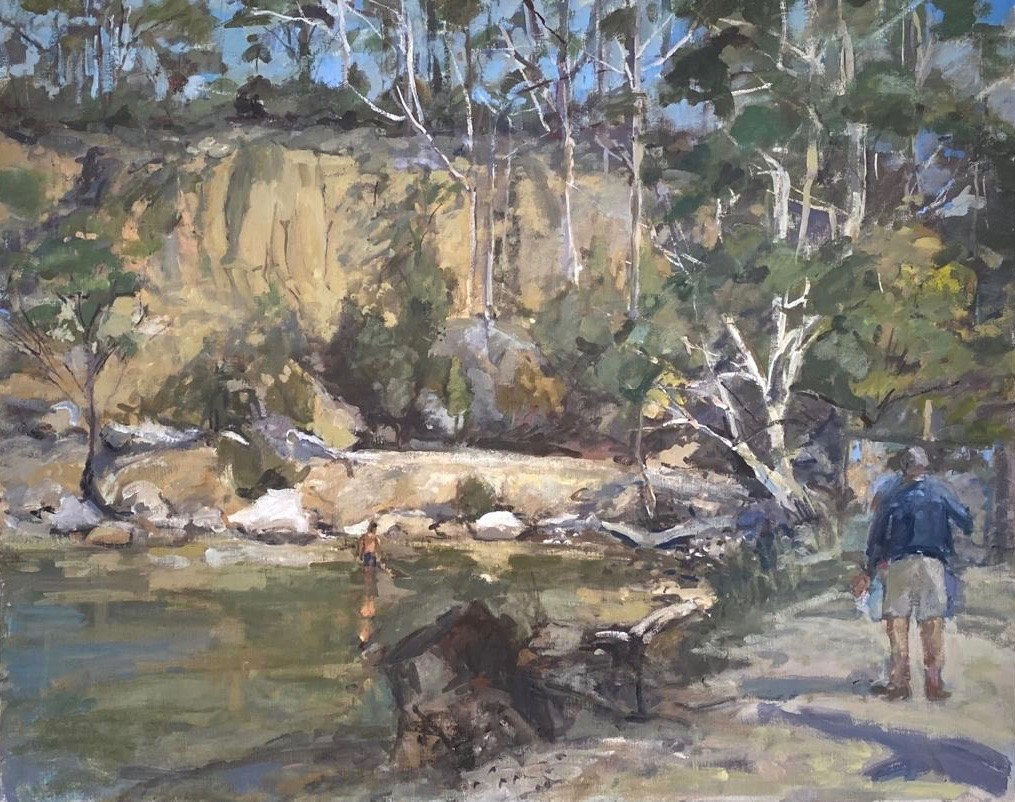 Mary Jackson, Tom Painting in Randalls Bay