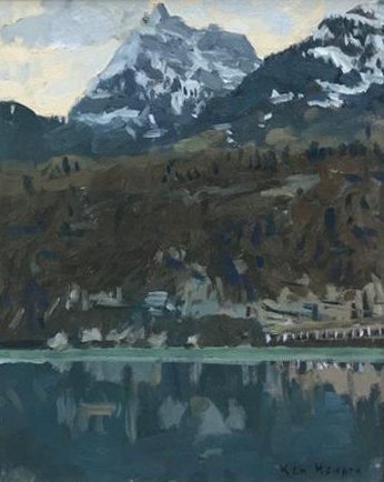 Ken Howard, Lake and Mountain, Switzerland