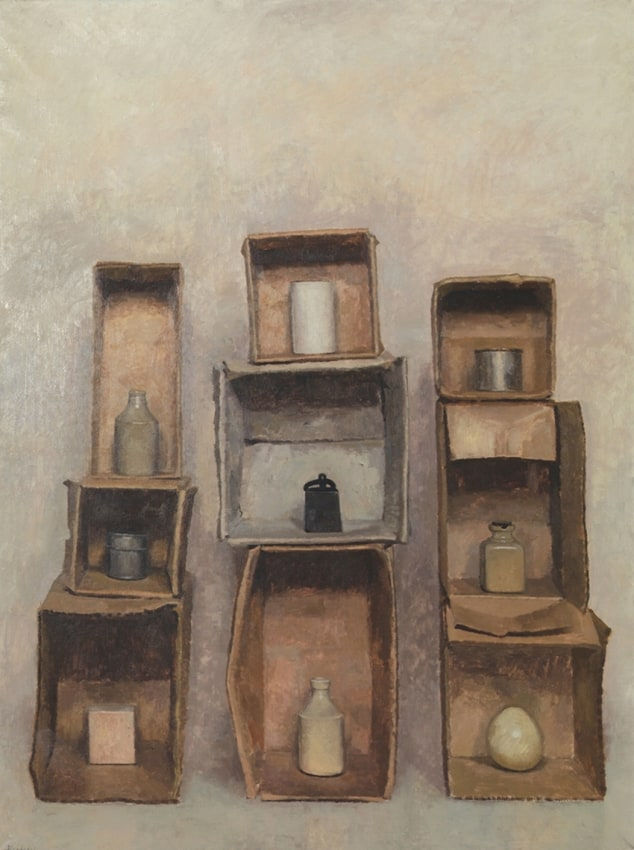 Charles Hardaker, Still Life – Vertical Structures, Three times Three