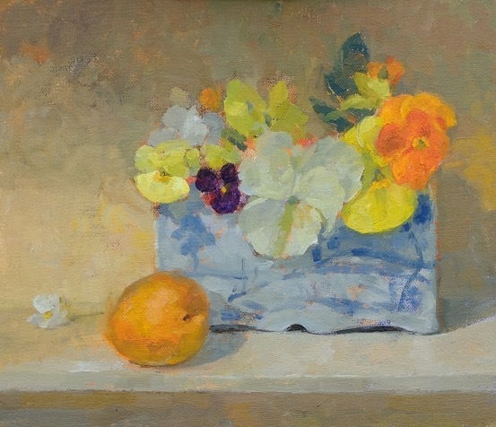 Pamela Kay, Violas, Pansies and an Apricot
