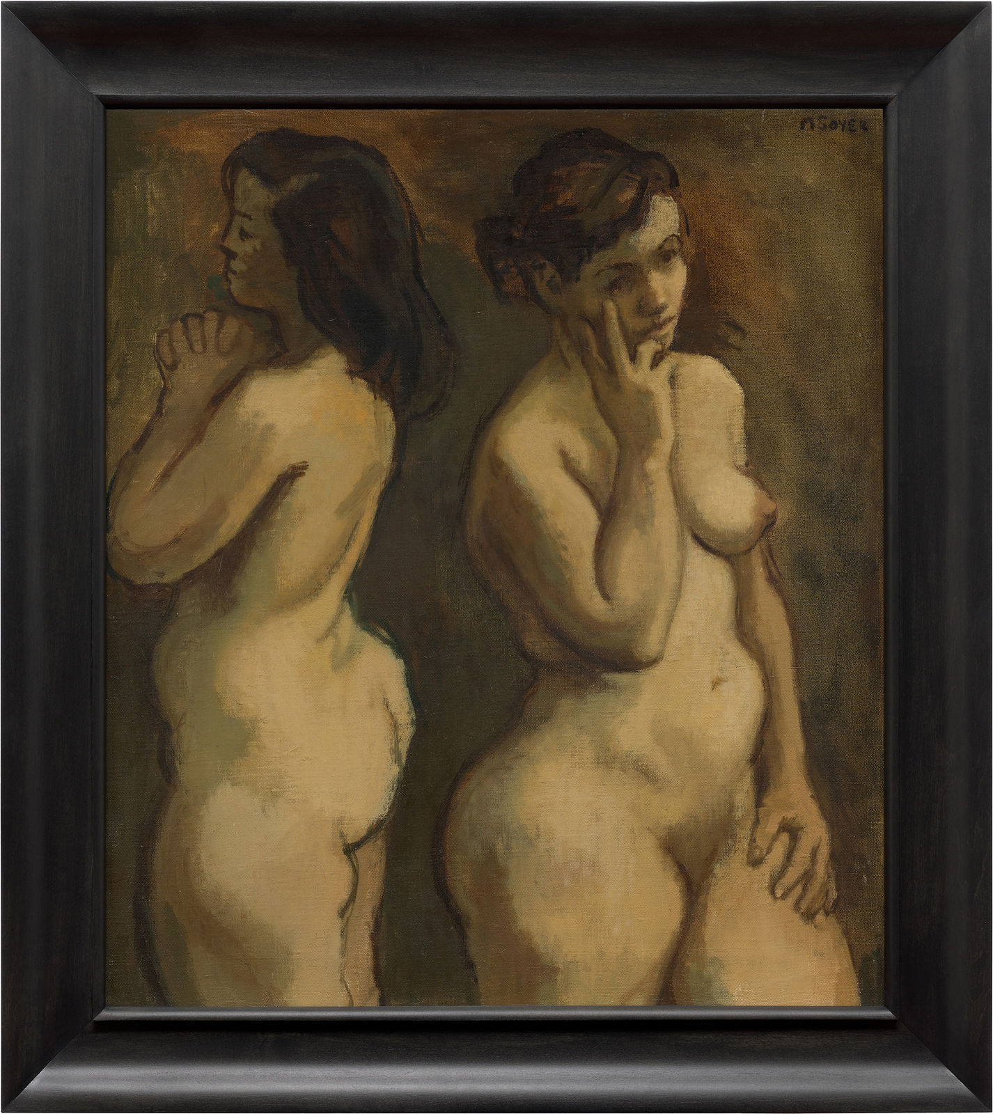 Moses Soyer, Two Nudes, 1968