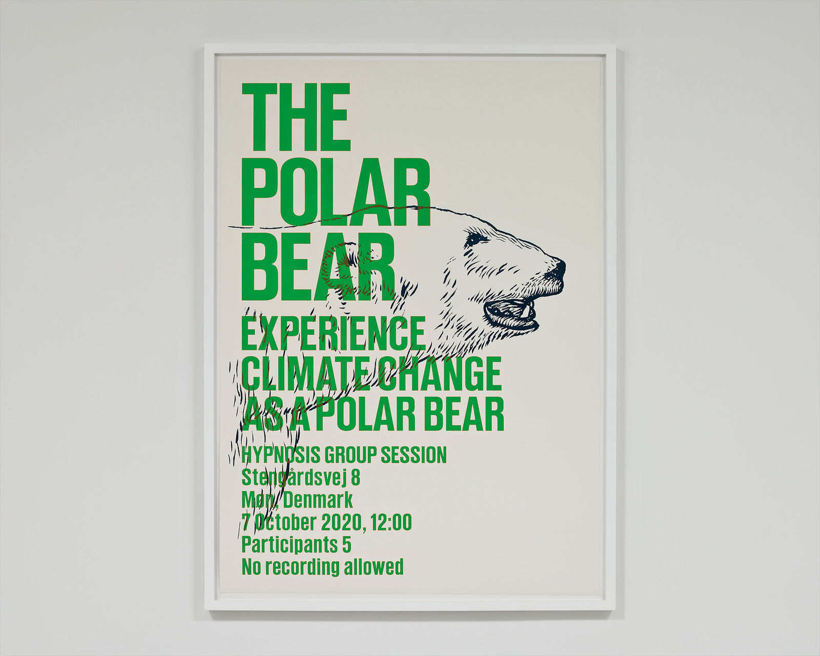 SUPERFLEX, Experience climate change as an animal / The Polar Bear (Green), 2009