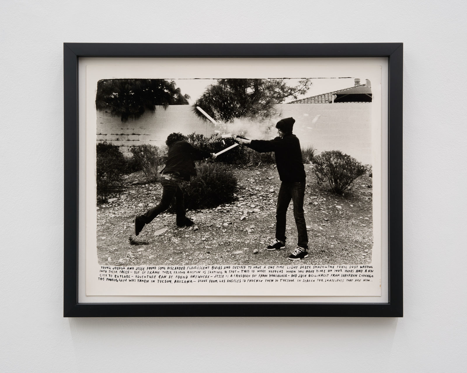 Ed Templeton, Joshua and Jesse break light bulbs, Tucson, Aroizona, 2003