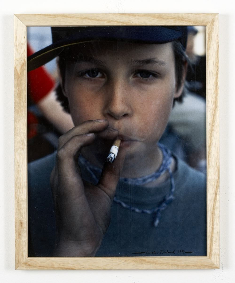 Ed Templeton, Close up of teen smoker, color, Finland, 1999