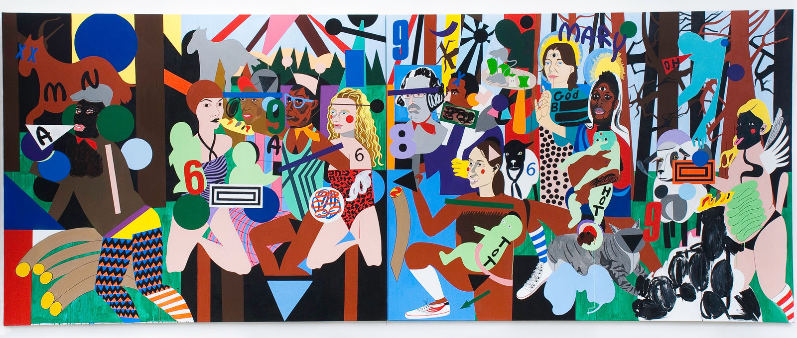 Nina Chanel Abney, I Dread to Think (2 of 2), 2012