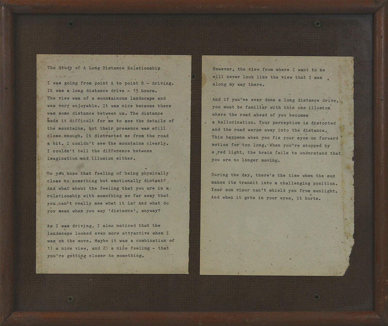 Aracha Cholitgul, LDR - The Study of A Long Distance Relationship, 2020