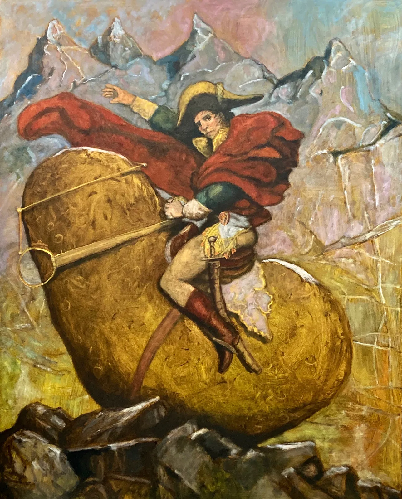 Santiago Perez, Napoleon Crossing the Alps on his Favorite Pomme-Russet