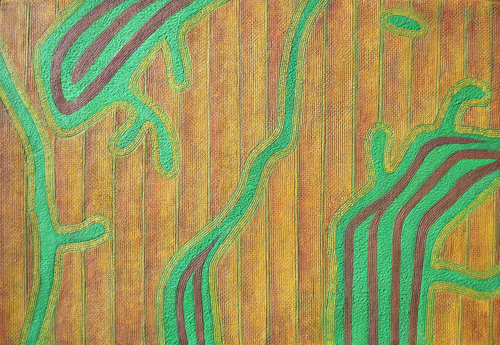 Diana Moore, Gold Field with Green Fingers