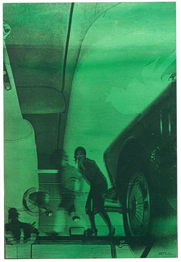 Mimmo Rotella, Ritratto, 1976