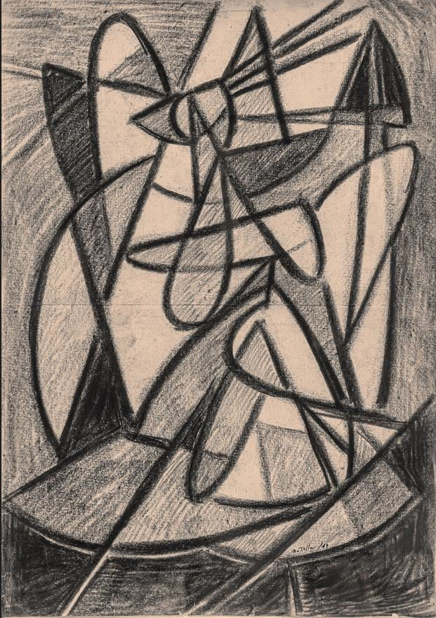 Mimmo Rotella, Composizione, 1949