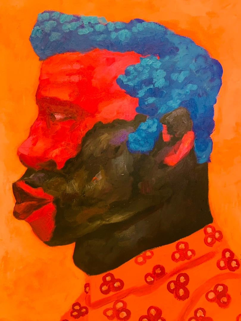 Soji Adesina, Orange Vitiligo II, 2022