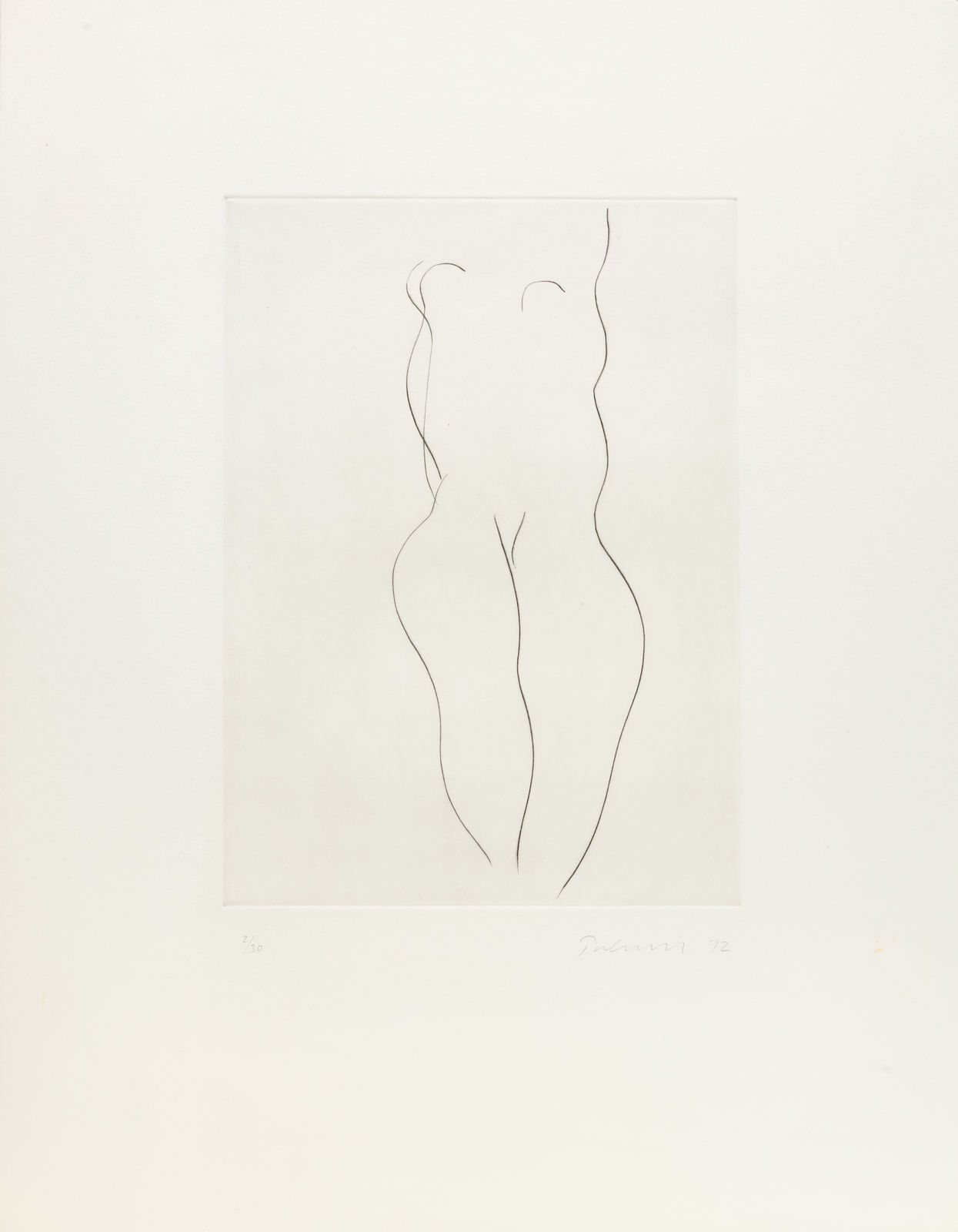 William Turnbull, Nude Etching 10, 1972