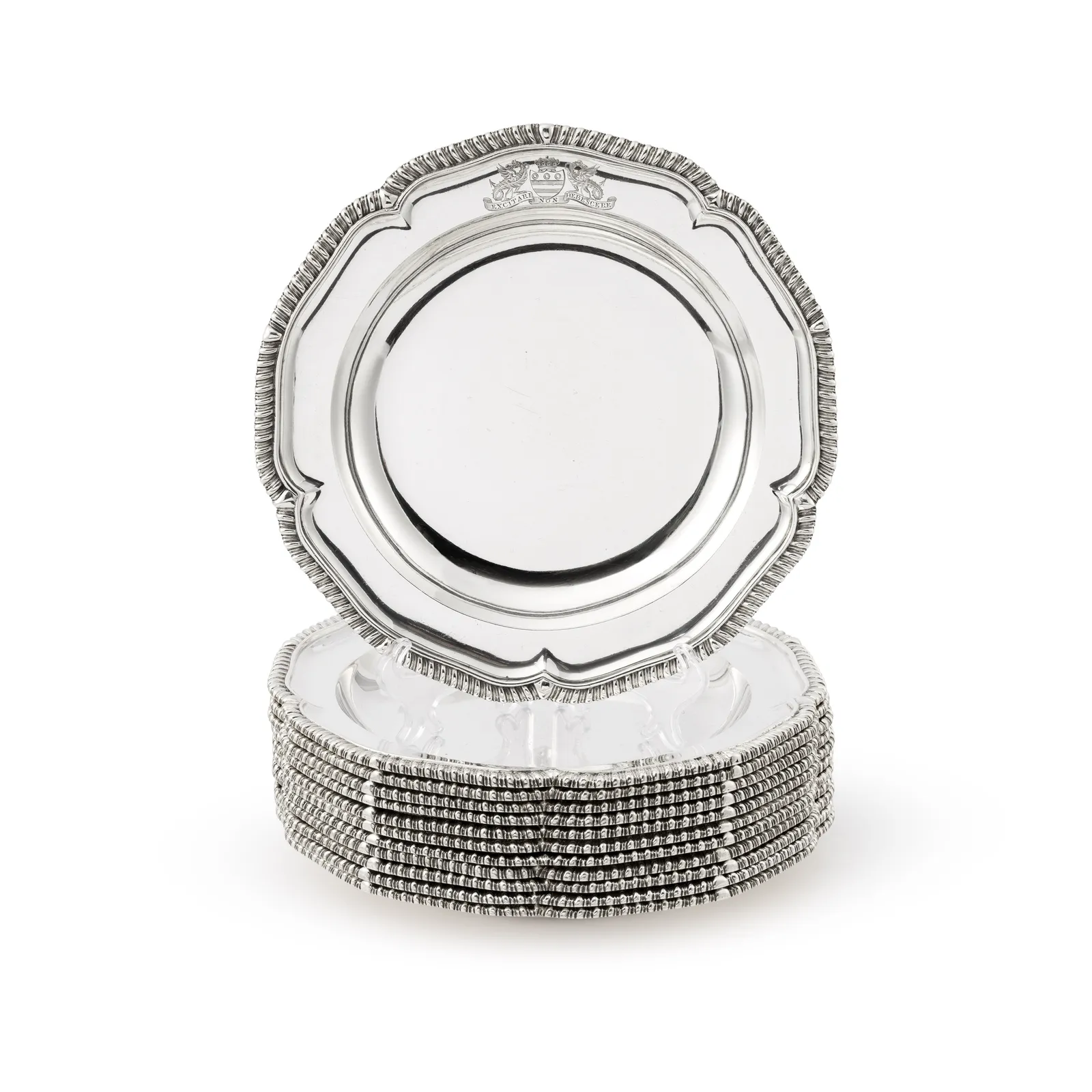 JOHN MEWBURN, A SET OF GEORGE IV SOUP PLATES, 1823