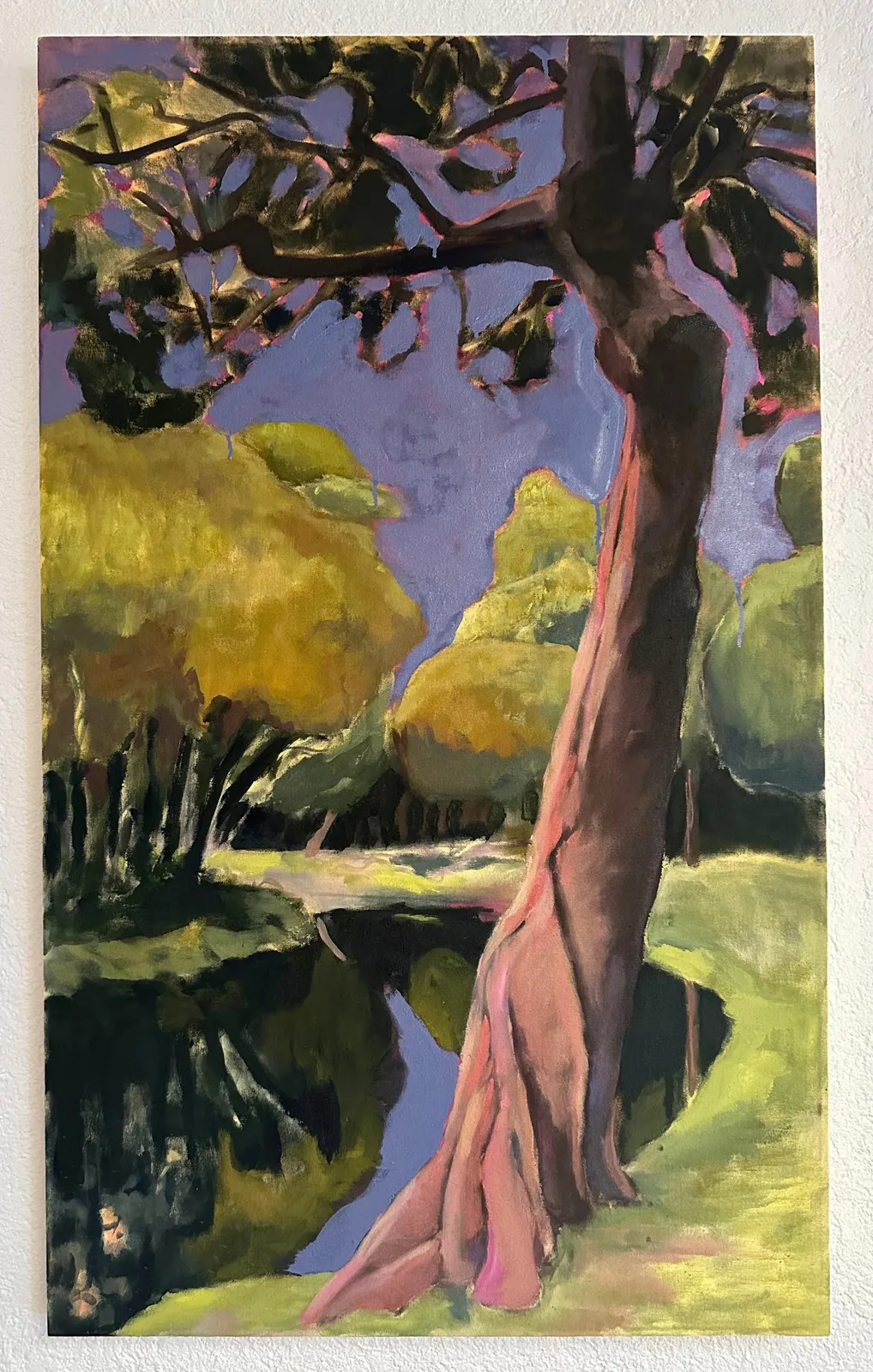 Emil Sands, Lake at dusk, 2023