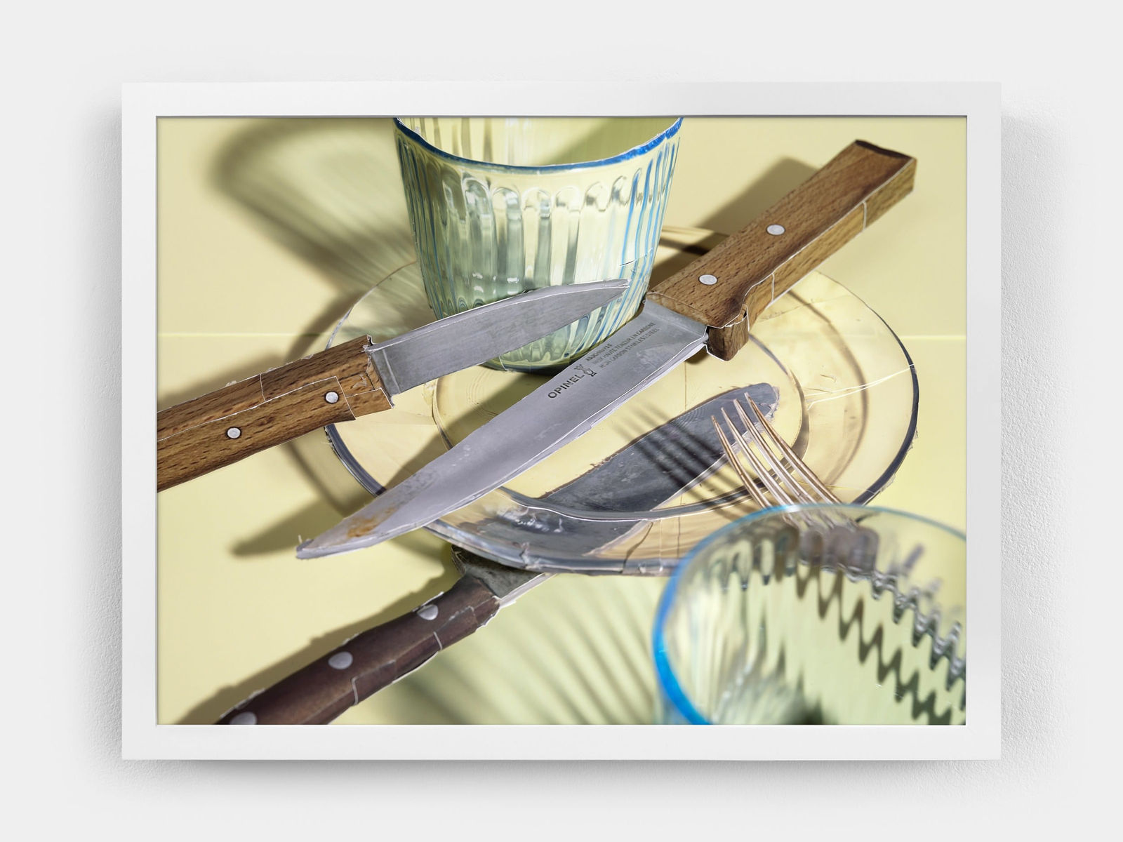 Daniel Gordon, Color Light Study (Knives and Glass Plate), 2025