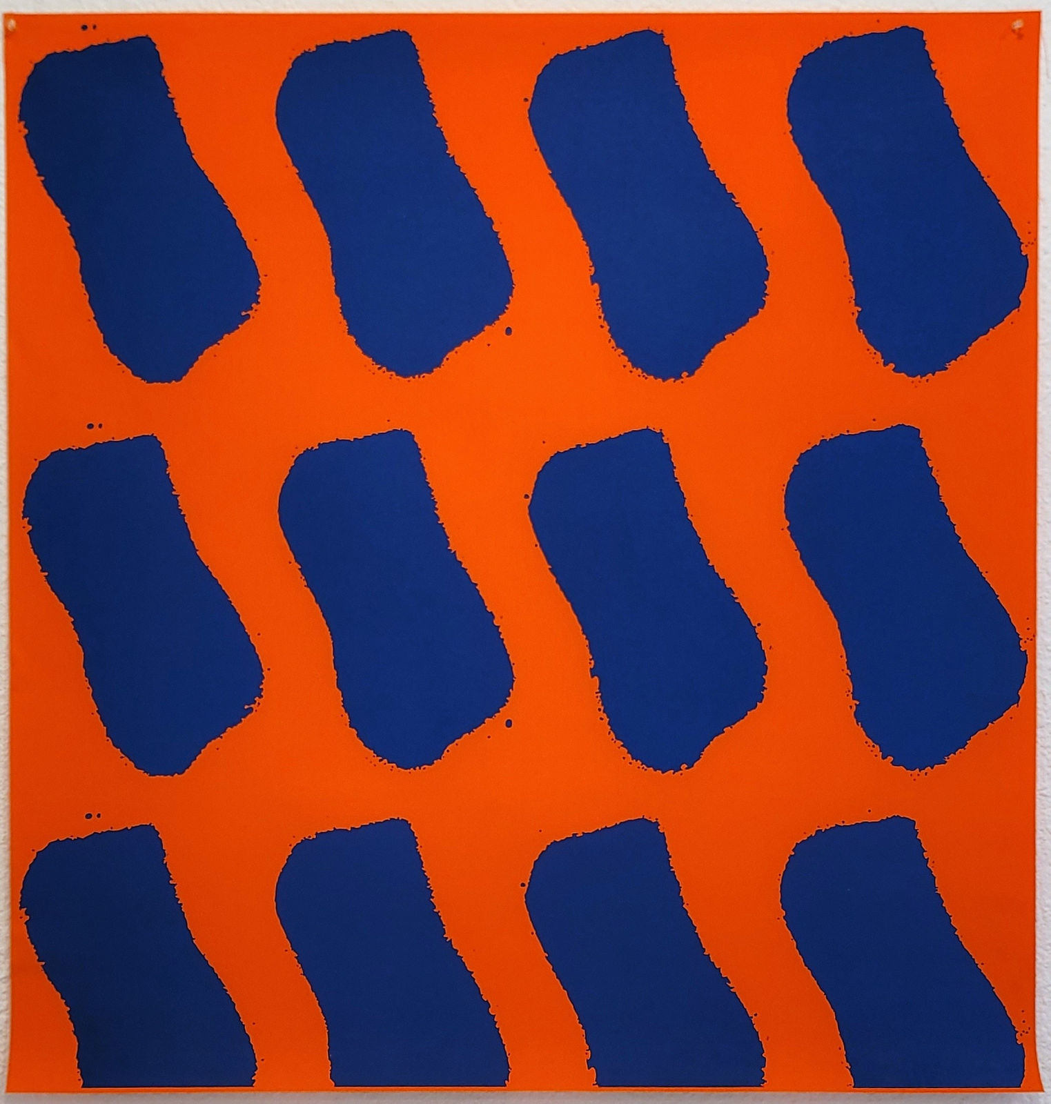 Claude VIALLAT, Vacances Bleues : orange, 2008