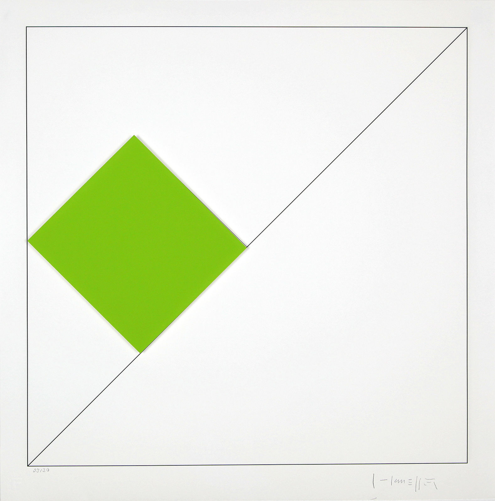 Gottfried HONEGGER, Carré vert, 2015