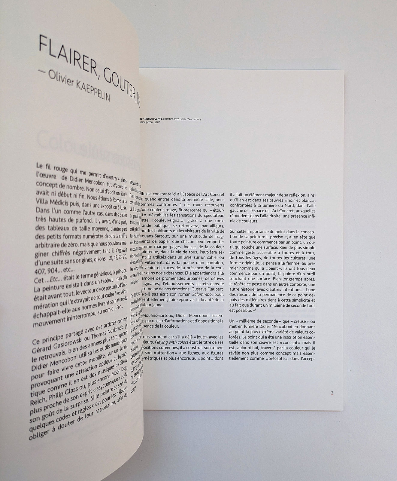 Didier MENCOBONI, La couleur presque seule, 2023