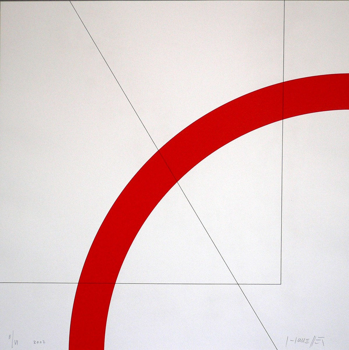Gottfried HONEGGER, Angle et ligne (R), 2002