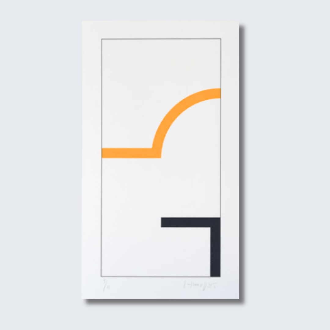 Gottfried HONEGGER, Sans titre (noir et orange), 2013