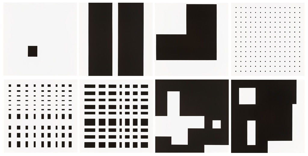 Aurelie NEMOURS, 8 fasi di un contrappunto spaziale [portfolio complet], 1988