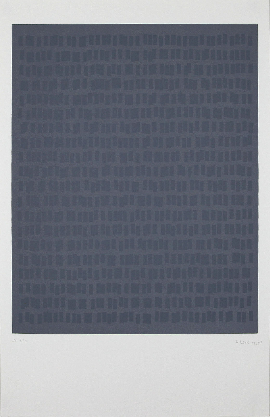 Vera MOLNAR, 800 rectangles à valeur variable, 1981